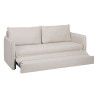 Sofa Beige Polyester Linen 210 x 93 x 95 cm