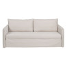 Sofa Beige Polyester Linen 210 x 93 x 95 cm