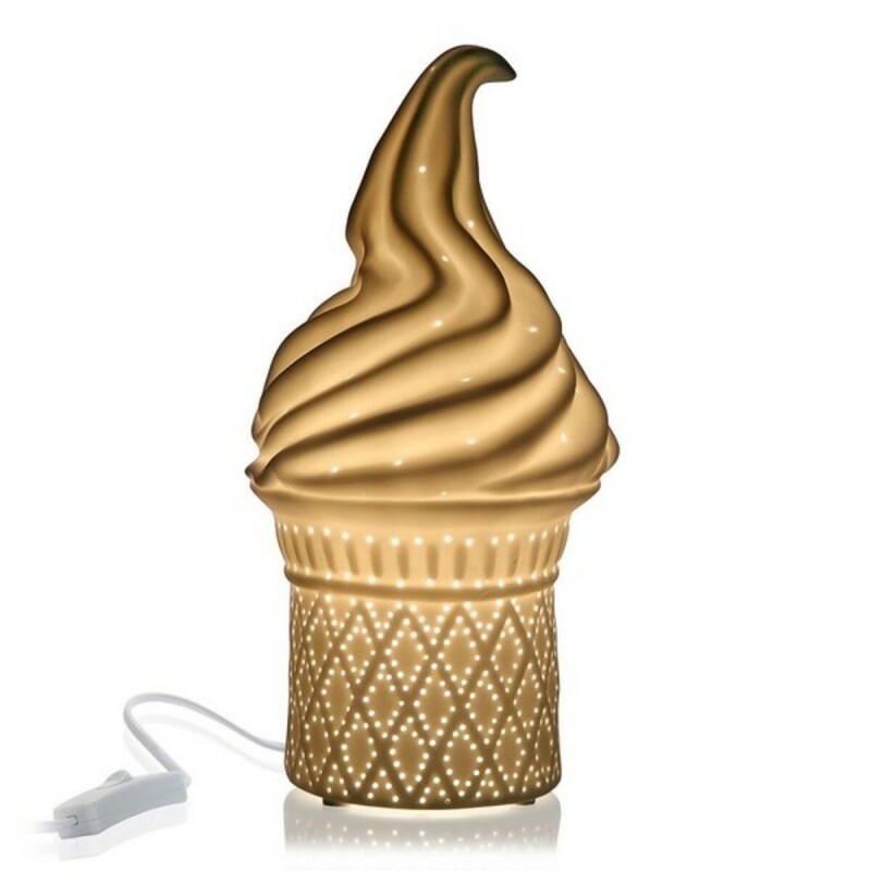 Desk lamp Versa Ice Cream 25W Porcelain (13,7 x 27 x 13,7 cm)