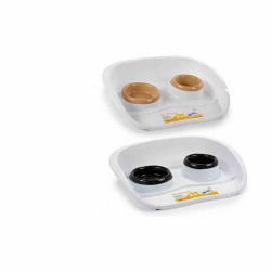 Pet feeding dish Stefanplast Double Plastic 34 x 11 x 46,5 cm (24 Units)