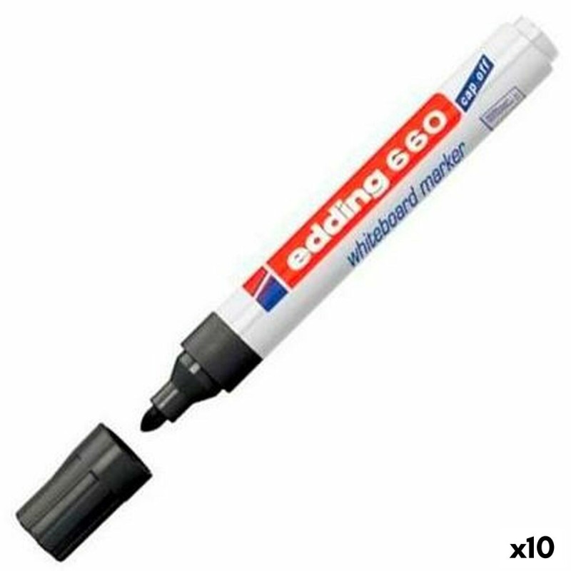 Whiteboard marker Edding 661 Whiteboard Black (10 Units)