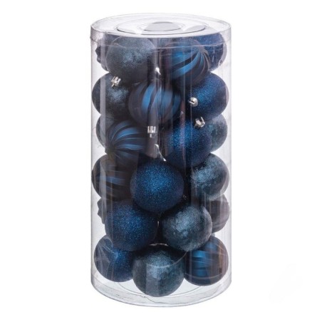 Christmas Baubles Blue Plastic 6 x 6 x 6 cm (30 Units)