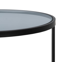 Side table Black Natural Crystal Iron 45 x 45 x 50 cm