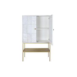 Sideboard DKD Home Decor Golden Metal White Mango wood (91 x 44 x 152 cm)