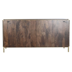 Sideboard DKD Home Decor Brown Steel Mango wood 160 x 40 x 81 cm