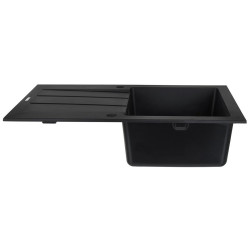 Sink with One Basin Maidsinks 1D volcano 76 x 44 cm Black