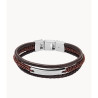 Men's Bracelet Fossil JF04341040 Leather Metal