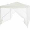 Gazebo 140 Steel 100 % polyester 3 x 3 m White