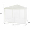 Gazebo 140 Steel 100 % polyester 3 x 3 m White