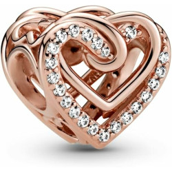 Woman's charm link Pandora SPARKLING ENTWINED HEARTS