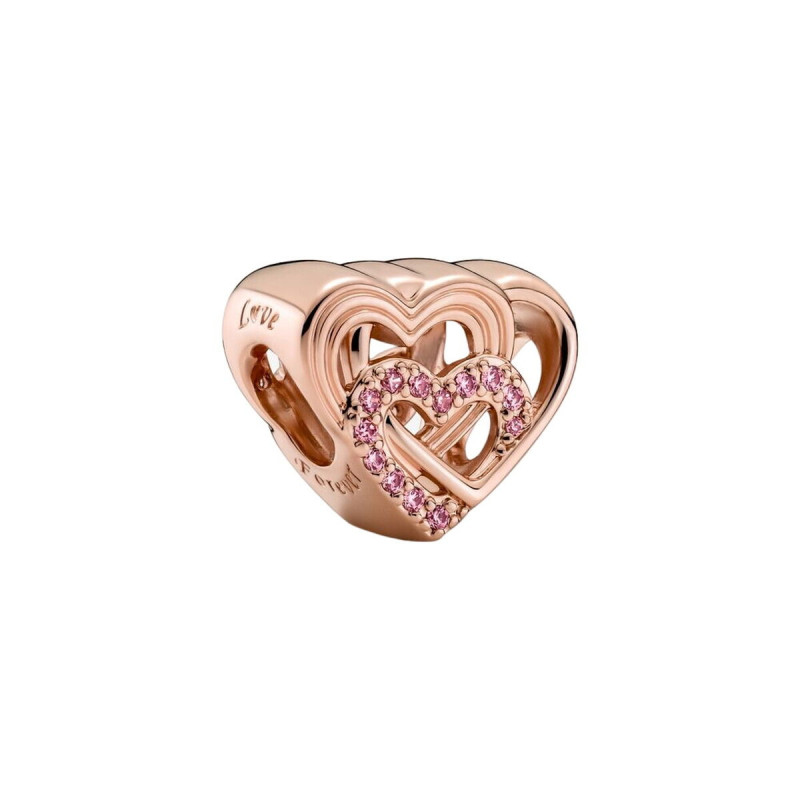 Woman's charm link Pandora INTERTWINED LOVE HEARTS