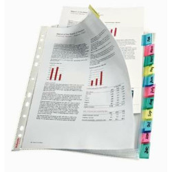 Covers Esselte Index Pockets 12 Sheets polypropylene Transparent A4 (10 Units)