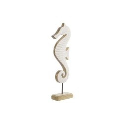 Decorative Figure Home ESPRIT White Natural Horse Mediterranean 12 x 5 x 38 cm