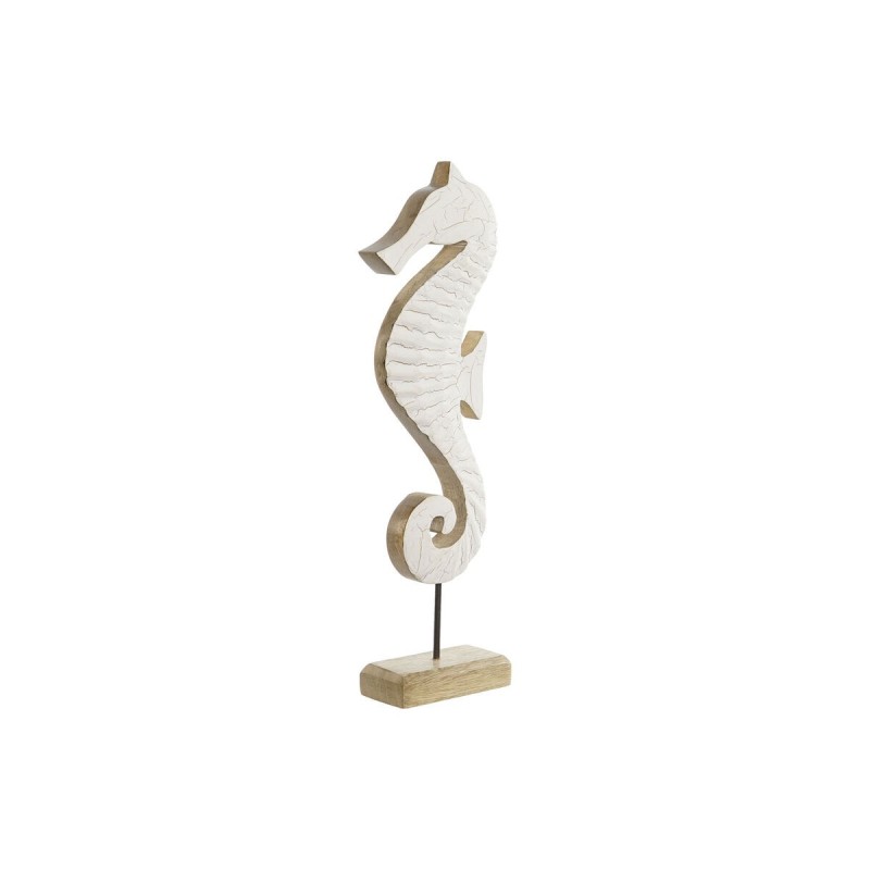 Decorative Figure Home ESPRIT White Natural Horse Mediterranean 12 x 5 x 38 cm