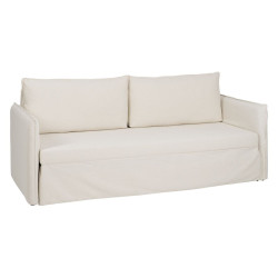 Sofa Beige Polyester Linen 210 x 93 x 95 cm