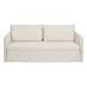 Sofa Beige Polyester Linen 210 x 93 x 95 cm