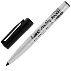 Permanent marker Bic Marking Pocket 1445 Black (12 Units)