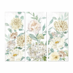 Painting DKD Home Decor Flowers 55 x 3 x 135 cm Shabby Chic (3 Pieces)