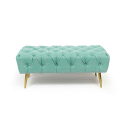 Bench DKD Home Decor Green Golden Metal 103 x 46 x 42 cm