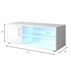 TV furniture 100 x 38 x 36 cm Metal White Melamin