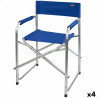 Foldable Camping Chair Aktive Blue 56 x 78 x 49 cm (4 Units)