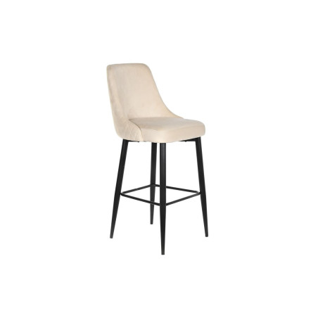 Stool DKD Home Decor Black Beige Metal Bicoloured (51 x 68 x 110 cm)