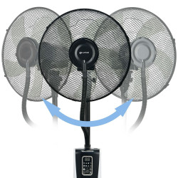 Pedestal Misting Fan Grunkel FAN-G16NEBUPRO 75 W Black