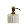 Soap Dispenser Home ESPRIT White Golden Metal Marble 8 x 8 x 20 cm