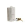 Soap Dispenser Home ESPRIT White Golden Metal Marble 8 x 8 x 20 cm