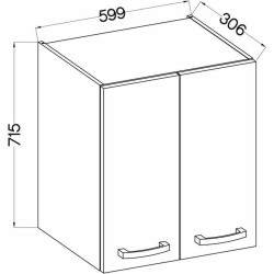 Kitchen furniture Grey 60 x 31,6 x 72 cm