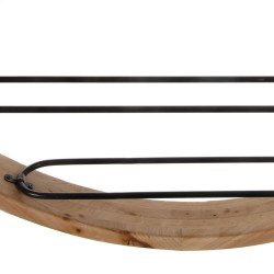 Bottle rack 89,5 x 8 x 89,5 cm Natural Black Metal Wood