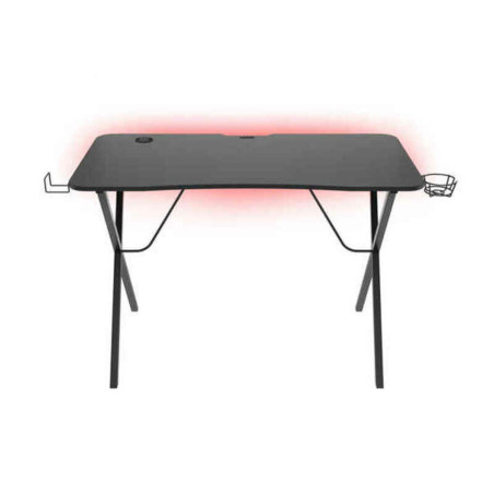 Desk Gaming Genesis Holm 200 RGB Black Steel MDF Wood