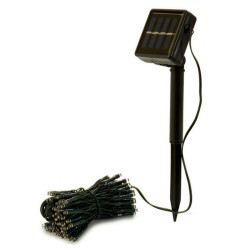 Wreath of LED Lights Black 15 m Solar (12 Units)