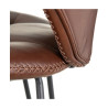 Stool 45 x 48,5 x 95 cm Metal Camel Synthetic Leather