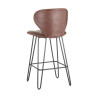 Stool 45 x 48,5 x 95 cm Metal Camel Synthetic Leather