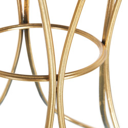 Side table 48 x 48 x 62 cm Crystal Golden Metal