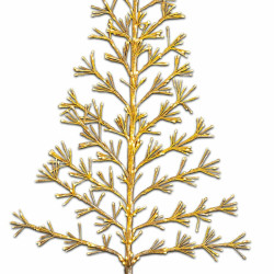 Christmas Tree Golden Metal Plastic 120 cm