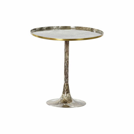 Side table DKD Home Decor Brown Aluminium Marble (51 x 51 x 51 cm)