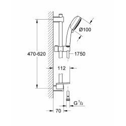 Shower Set Grohe Vitalio Comfort 100 3 Positions