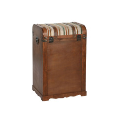 Chest of drawers Home ESPRIT Brown Multicolour Wood Canvas Colonial 45 x 35 x 71,5 cm