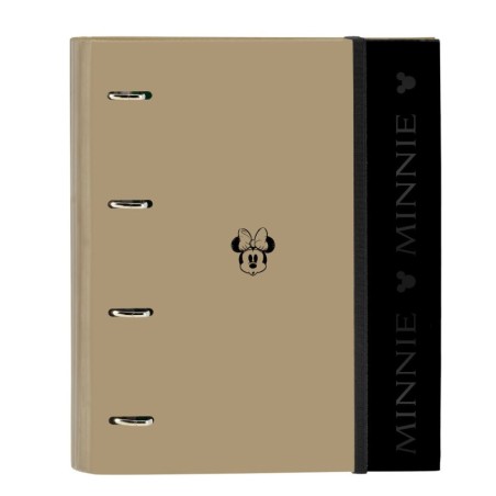 Ring binder Minnie Mouse Beige (27 x 32 x 3.5 cm)