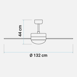 Ceiling Fan Universal Blue UVT1301-20 70W White 70 W (132 cm)