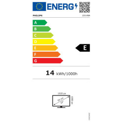 Monitor Philips 221V8A/00 21,5" LED VA Flicker free 75 Hz 50-60  Hz