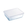 Rectangular Lunchbox with Lid Pyrex Cook & Freeze 25 x 20 cm Transparent Silicone Glass 2,6 L (6 Units)