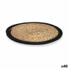 Table Mat Natural Black 30 x 1 x 30 cm (48 Units)