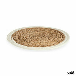 Table Mat Natural White 30 x 1 x 30 cm (48 Units)