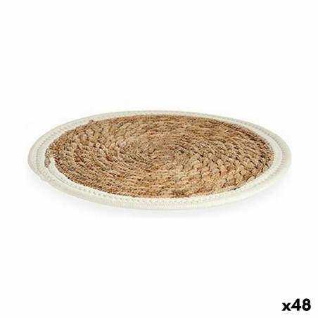 Table Mat Natural White 30 x 1 x 30 cm (48 Units)