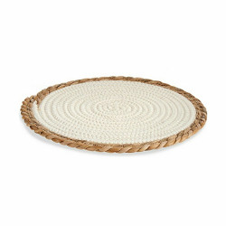 Table Mat Natural White 30 x 1 x 30 cm (48 Units)