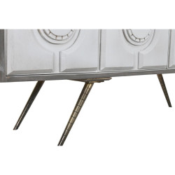 Sideboard DKD Home Decor Grey Golden Metal White Mango wood (152 x 43 x 84 cm)