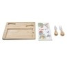 Cheeseboard DKD Home Decor Bamboo Stoneware 24,5 x 20 x 1,2 cm (4 Units)